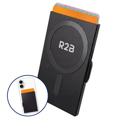 Produktbild von R2B Kartenhalter für MagSafe - 3 Karten - RFID - Ausziehbar - Schwarz