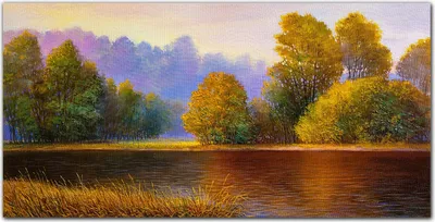 Produktbild von Coloray Bild aus Acryl 120 cm x 60 cm - Dekoration Wohnzimmer Wanddekoration Gehärtetes Acryl Küche Acrylblock mit Bild - Fluss Natur