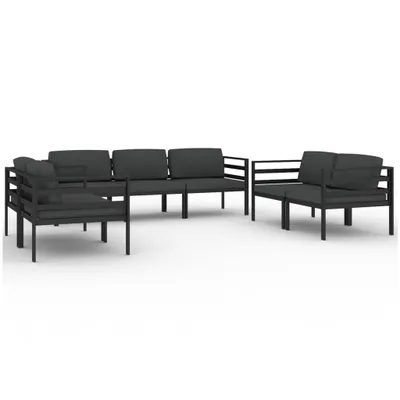 Produktbild von 7-tlg. Garten-Lounge-Set mit Kissen Aluminium Anthrazit