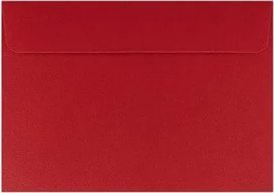 Zdjęcie produktu dla Koperty Ozdobne B6 HK Perłowy Czerwony 120g 50sztuk Eleganckie Koperty