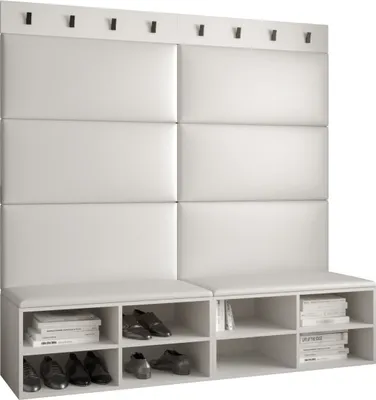 Produktbild von Garderobe MIRO Set 7 mit gepolsterten Paneelen Industrial Design