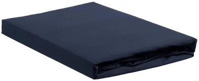 Produktbild von Ambiante Renforcé-Spannbettlaken für 35cm hohe Matratzen Baumwolle Uni Farbe Dark Blue Größe 90x220