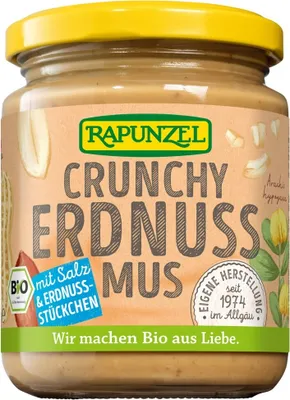 Produktbild von Rapunzel 110300, Nussaufstrich, Erdnuss, 250 g, Erdnüsse, Deutschland, ERDNÜSSE* (99,20%), Meersalz