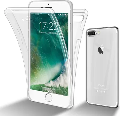 Produktbild von Cadorabo Schutzhülle für Apple iPhone 8 PLUS / 7 PLUS Hülle in natur 360° Etui Full Body Handyhülle Cover Case