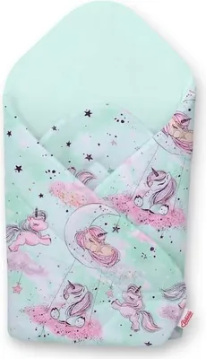 Immagine prodotto di Nido per bambini, Babynestje, con rinforzo - comodo e sicuro - 100 % cotone - Unicorno menta