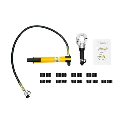 Obrázok produktu pre Hydraulické lisovacie kliešte, tlak 6 ton, 360° otočná hlava, žlté