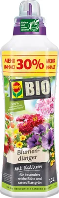Produktbild von COMPO  Blumendünger, Dünger für alle Zimmerpflanzen und Terrassenpflanzen, 1,3 Liter, 20822