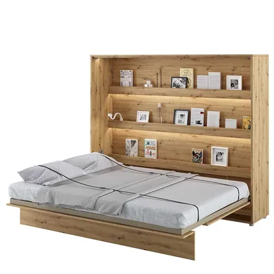 Obrázek produktu pro Postel do skříně, nástěnná postel, koncept BC-14, horizontální, rozměry 160x200 cm, ložnice, Imitace "Artisan" (dub)
