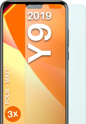 Produktbild von moex® 3x Schutzfolie kompatibel mit Huawei Y9 (2019) - Displayschutzfolie Anti Reflex Folie, Matt