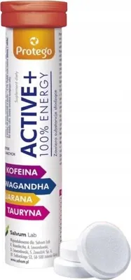Produktbild von PROTEGO Active + 100% Energie Vitamine Mineralien Koffein 20 Tabletten Mousse.