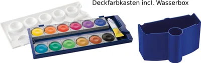Produktbild von Pelikan Deckfarbkasten K12 + blaue Wasserbox