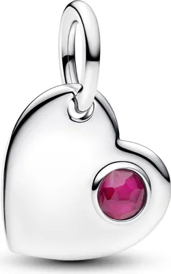 Produktbild von PANDORA MOMENTS Charm Herz Juli gravierbar 794295C07