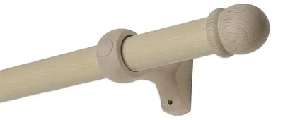 Image de Kit de tringle à rideau Alma Diam.28 mm naturel 180 cm