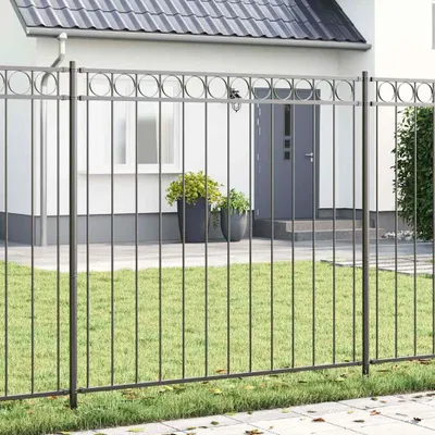Zdjęcie produktu dla Maison Exclusive – element ogrodzeniowy ASSEN, szary, 170 x 170 cm, stal