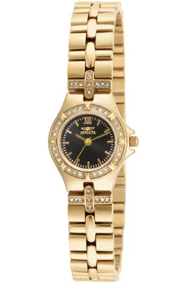 Obrázok produktu pre Invicta Wildflower 17065 Dámske Hodinky - Quartz Hnací Mechanizmus - Nerezová Oceľ s Čiernym Ciferníkom - 21 mm