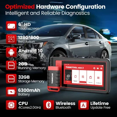 Produktbild von Thinktool Mini 2 – OBD2-Scanner – Diagnosegerät – Autodiagnoseausstattung – Fehlercode-Löschgerät