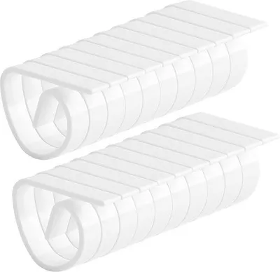 Image de Pinces de table en plastique, blanches, lot de 24, pour tables épaisses et fines