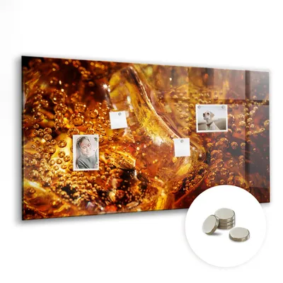Produktbild von Dekorative Magnettafel 120x60 cm - Magnetwand - für Fotos, Karten und Notizen - Fotowand - Memoboard - Magnetpinnwand - Wanddekoration - Nahaufnahme des Getränks