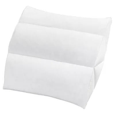 A white pillow on a white background.