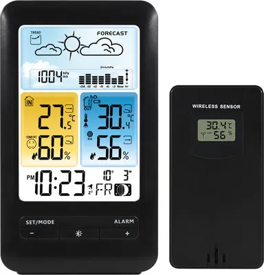 Image de Station météo radio avec thermomètre hygromètre humidité avec prévisions météo