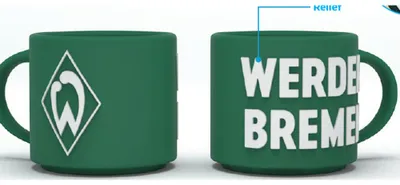 Produktbild von Werder Bremen Tasse Relief grün