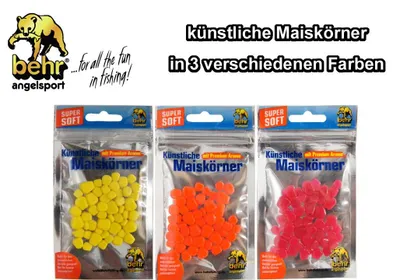 Produktbild von Mais Imitat künstliche Maiskörner für Karpfen, Farbe:ROT