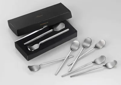 Produktbild von Tiamo Teelöffel, Kaffeelöffeln Silber glänzend 6er Set , Silber