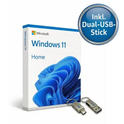 Immagine prodotto di Microsoft Windows 11 Home (versione Box) (64 bit) + chiavetta USB doppia in omaggio