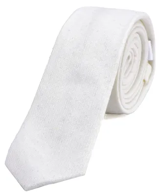 Produktbild von DonDon Herren Krawatte 6 cm Baumwolle weiß-elfenbein