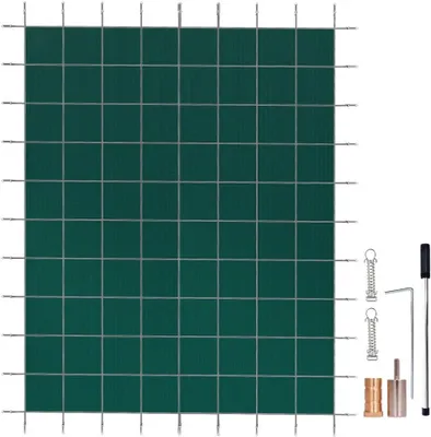 Produktbild von Rechteckige Sicherheitsnetz-Schwimmbadabdeckung - WinterPoolabdeckung 18X32 FT - Grün - Outdoor -  Winterfest