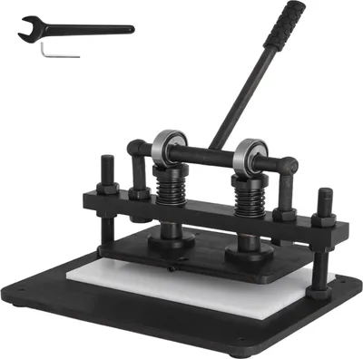 Produktbild von VEVOR Prägepresse 260x150 mm Stanzmaschine und Prägemaschine 300 mm Einzugsbreite Lederschneidemaschine obere Platte Stanzgerät Manuelle Lederschneide zum Schneiden verschiedener Materialien