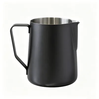 Melkkanne Edelstahl 900 ml Barista-Milchkännchen Schwarz