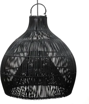 Produktbild von Bazar Bizar Pendelleuchte aus rattan in schwarz, 50x50x52cm