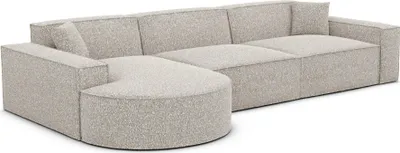 Produktbild von Bouclé L-Form Sofa Brevia Sand Links