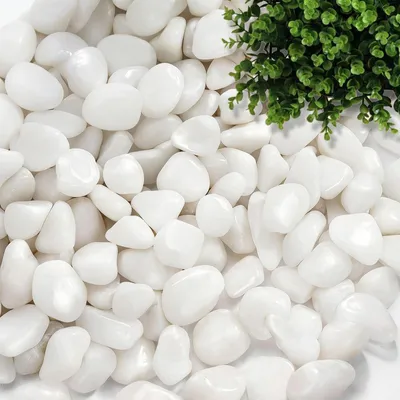 Image de Omgoods - Petites pierres blanches décoratives pour jardin et vases