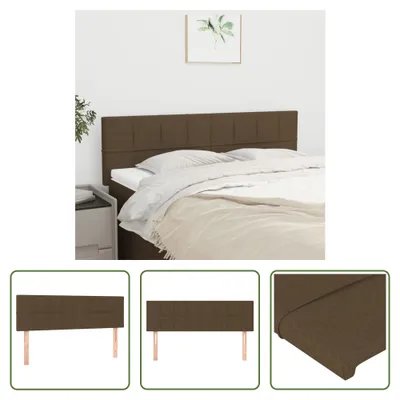 Produktbild von The Living Store Kopfteile 2 Stk. Dunkelbraun 72x5x78/88 cm Stoff