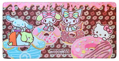 Produktbild von Sanrio Pink Black Party Series XXL Mousepad Hello Kitty & Friends Donuts