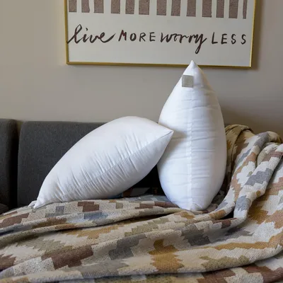 Image de Coussin de remplissage, 55 x 55 cm, lot de 2, imperméable, blanc, pour l'extérieur