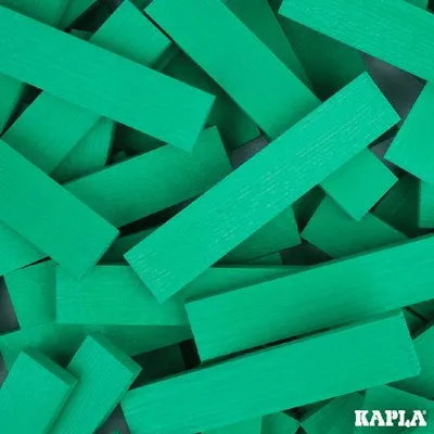 Produktbild von Kapla Bauset hellgrün - 40 Holzplättchen Konstruktionsspielzeug