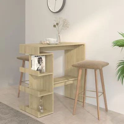 Produktbild von vidaXL Barový stôl s policou Sonoma Oak 100x50x101,5 cm Materiál dreva