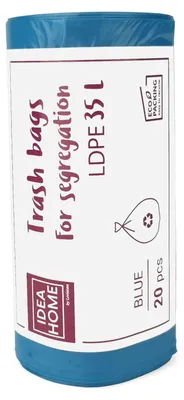 Zdjęcie produktu dla Worki Ldpe Do Segregacji 35L Niebieski 20Szt