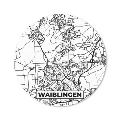 Produktbild von MuchoWow® Mauspad Mousepad Waiblingen - Karte - Stadtplan 20x20 cm - Mousepads - Maus Mat - Pad - Mausunterlage - Schreibtischmatte