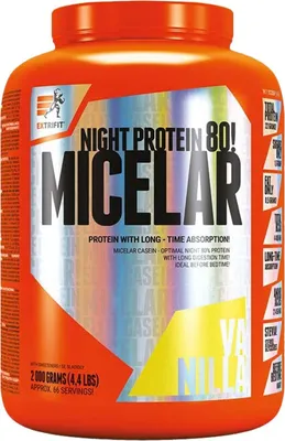 Produktbild von Extrifit Micelar Casein 2000 g chocolate / Casein Protein / Leckeres Nachtprotein, angereichert mit einem Komplex von Verdauungsenzymen