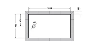 Produktbild von Duravit Tempano Duschwanne, Rechteck, Acryl, 1600x900mm, 720208000000000