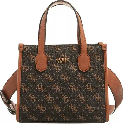 Produktbild von Guess Silvana Frauen 4G Logo Druck Synthetik M i Tote Tasche Schoko Braun – Einheitsgröße / Schokobraun