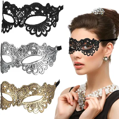 Produktbild von Spitzenmasken-Set – 3 Stück – Venezianische Maske für Damen – y Spitzenmaske – Augenmaske – Maskerade – Party