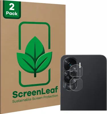 Produktbild von 2x ScreenLeaf Schutzfolie für Honor 90 Lite (NUR Kameraschutz) nachhaltiger Displayschutz Display Schutz Folie Klar Transparent