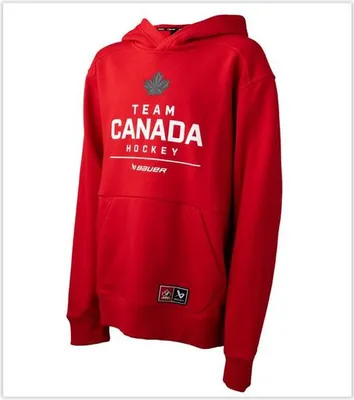 Produktbild von BAUER Hockey Canada Stacked Hoodie Sr., Größe:S, Farbe:rot