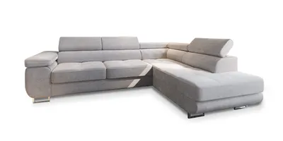 Produktbild von Masseno Ecksofa APIRO R-S mit Schlaffunktion L-Form, Sofa mit Bettkasten, Wohnzimmersofa, Couch, Soffa, Bettsofa, Couchgarnitur- Creme, POSO 100