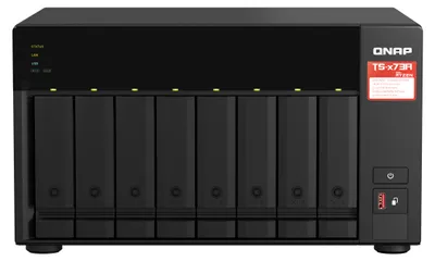 Immagine prodotto di QNAP TS-873A NAS Tower Ryzen Embedded V1500B 8 GB DDR4 0 TB QNAP Turbo System Nero